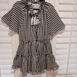 Buddy Love Black and White Checkered Mini Dress